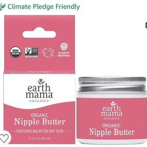 NEW Organic Nipple Butter Breastfeeding Cream by Earth Mama In BOX Safe Feeding